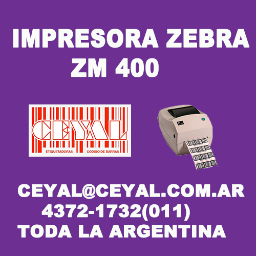 ETIQUETAS PARA IMPRESORAS ZEBRA ZM400 CEYAL ARGENTINA
