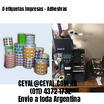0 etiquetas impresas – Adhesivas