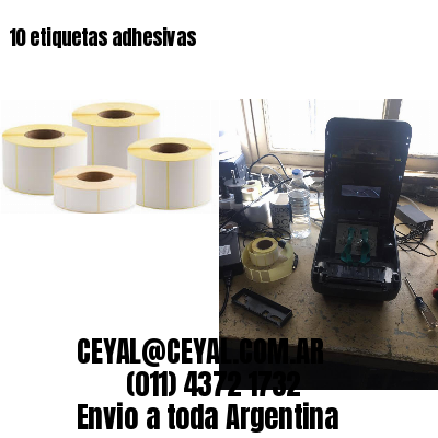 10 etiquetas adhesivas