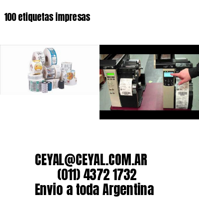 100 etiquetas impresas