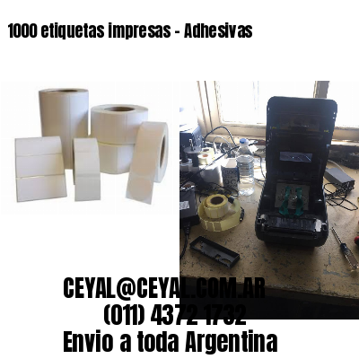 1000 etiquetas impresas – Adhesivas