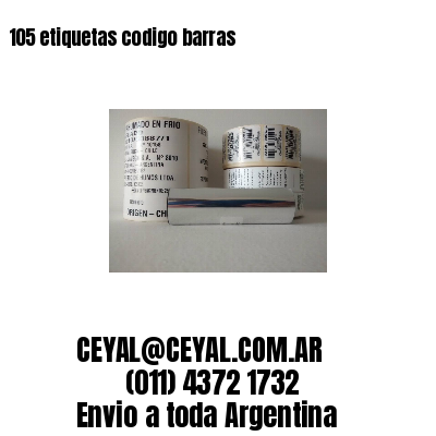 105 etiquetas codigo barras