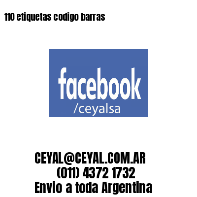 110 etiquetas codigo barras