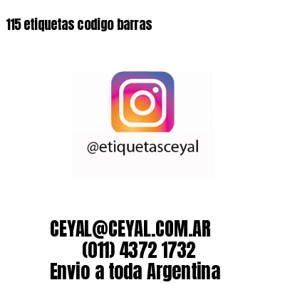 115 etiquetas codigo barras