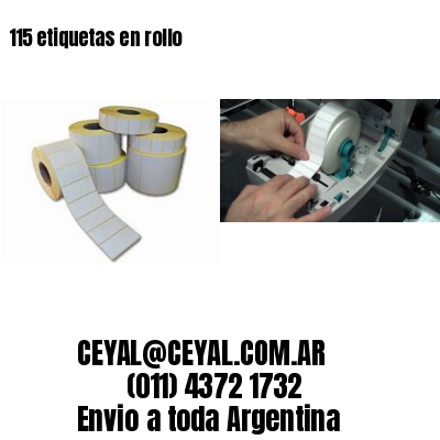 115 etiquetas en rollo