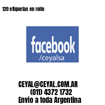 120 etiquetas en rollo