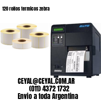 120 rollos termicos zebra