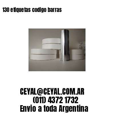 130 etiquetas codigo barras