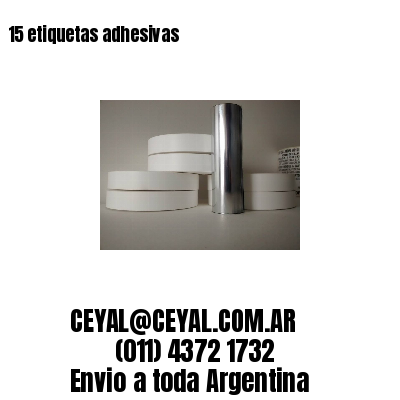 15 etiquetas adhesivas