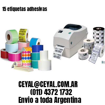 15 etiquetas adhesivas
