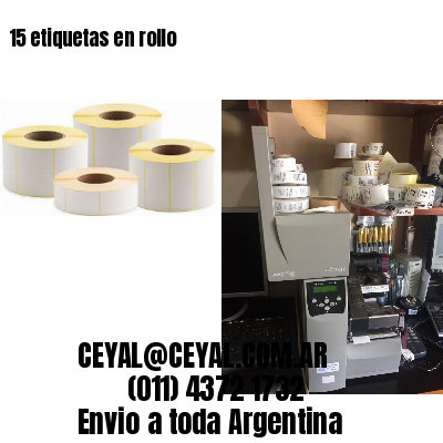 15 etiquetas en rollo