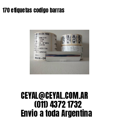 170 etiquetas codigo barras