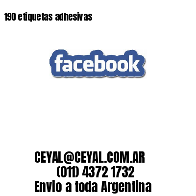 190 etiquetas adhesivas