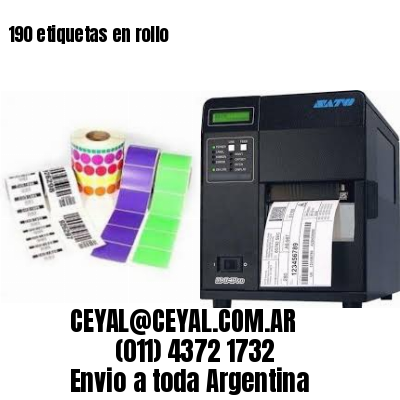 190 etiquetas en rollo