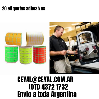 20 etiquetas adhesivas