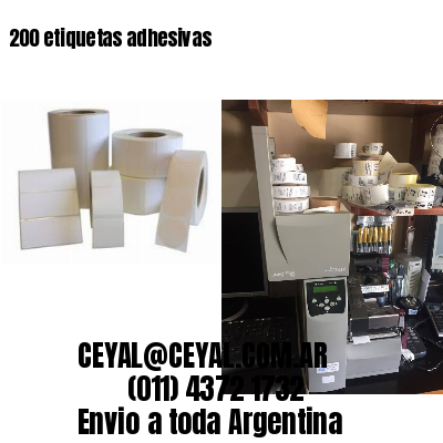 200 etiquetas adhesivas