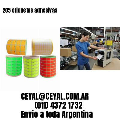 205 etiquetas adhesivas