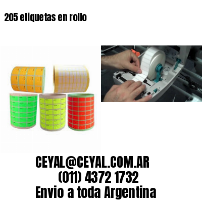 205 etiquetas en rollo