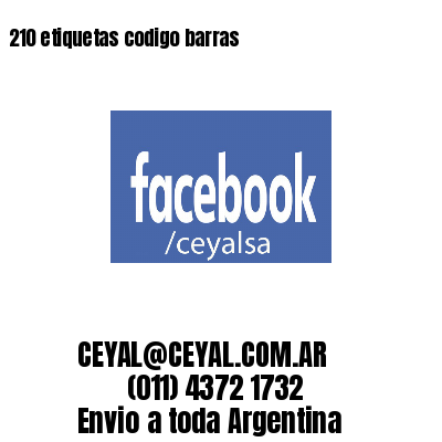 210 etiquetas codigo barras