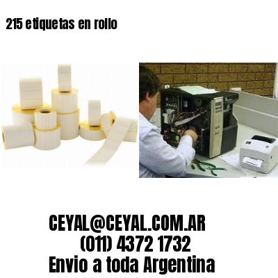 215 etiquetas en rollo