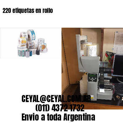 220 etiquetas en rollo