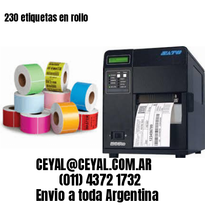 230 etiquetas en rollo