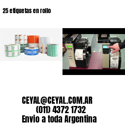 25 etiquetas en rollo