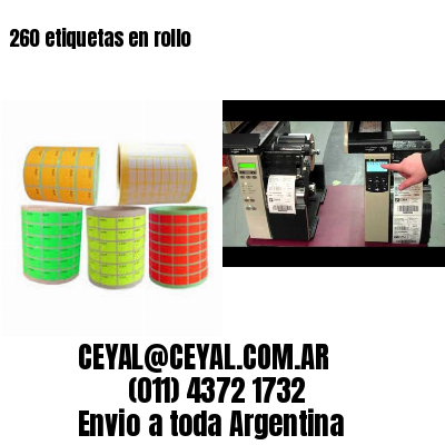 260 etiquetas en rollo