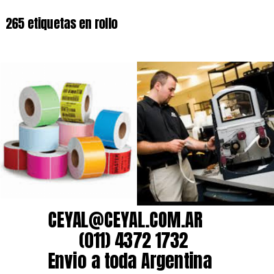 265 etiquetas en rollo