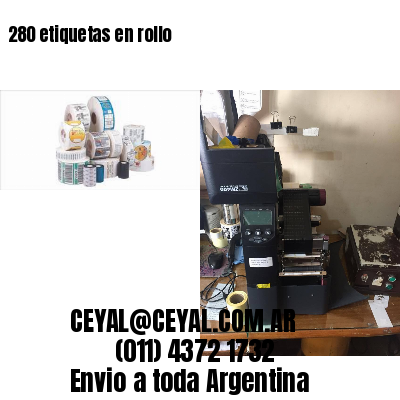 280 etiquetas en rollo