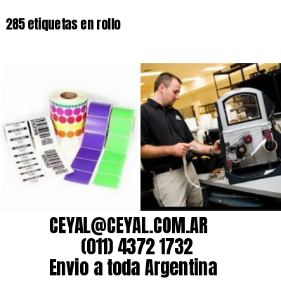 285 etiquetas en rollo