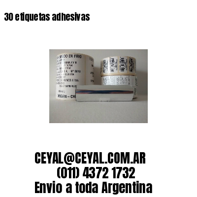 30 etiquetas adhesivas