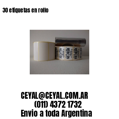 30 etiquetas en rollo