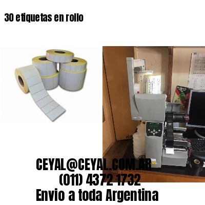 30 etiquetas en rollo