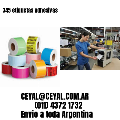 345 etiquetas adhesivas