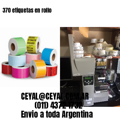 370 etiquetas en rollo
