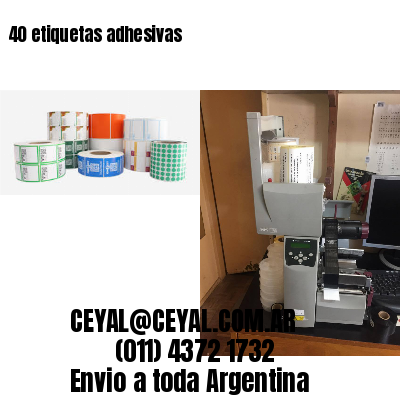 40 etiquetas adhesivas
