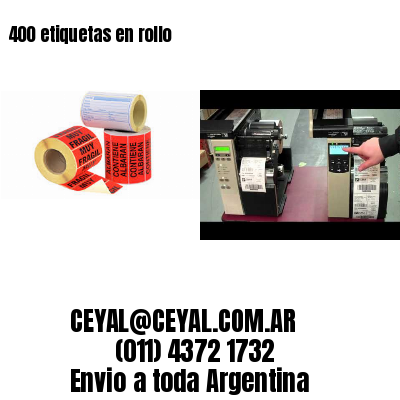 400 etiquetas en rollo