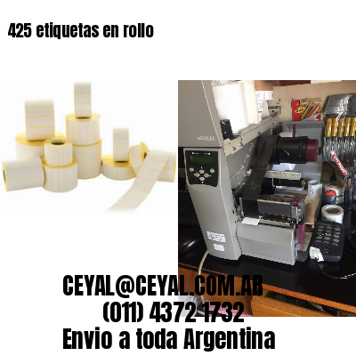425 etiquetas en rollo