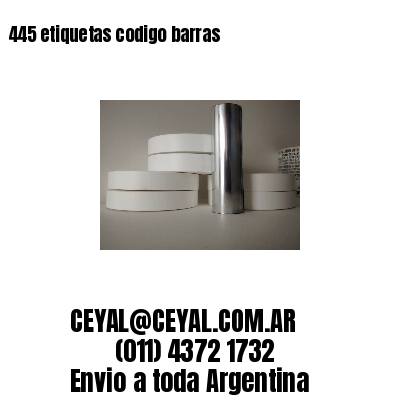 445 etiquetas codigo barras