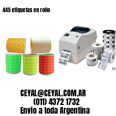 445 etiquetas en rollo