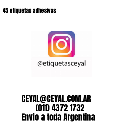 45 etiquetas adhesivas