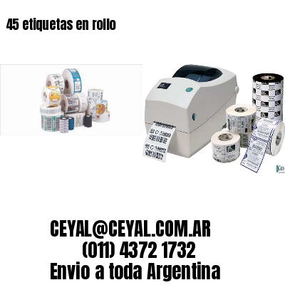 45 etiquetas en rollo