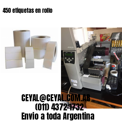 450 etiquetas en rollo