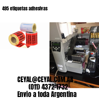 495 etiquetas adhesivas