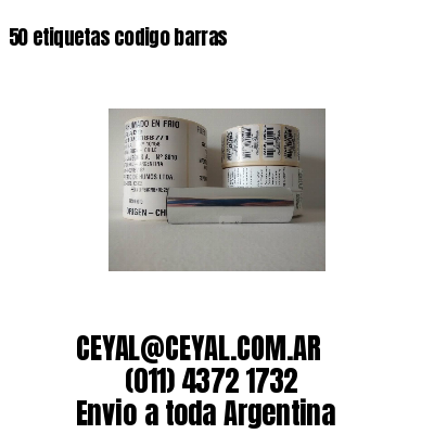 50 etiquetas codigo barras