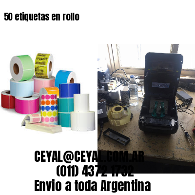 50 etiquetas en rollo