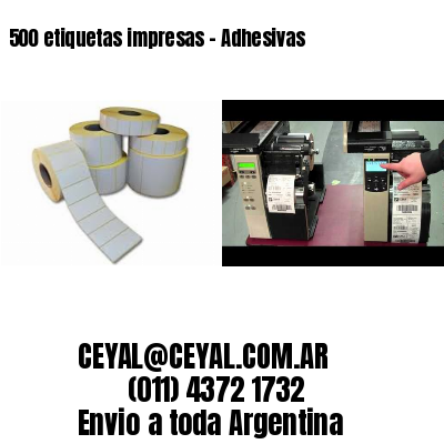 500 etiquetas impresas – Adhesivas