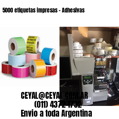 5000 etiquetas impresas – Adhesivas