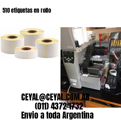 510 etiquetas en rollo
